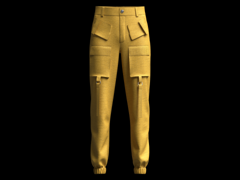 Mens Cargo Track Pant 3D Модель
