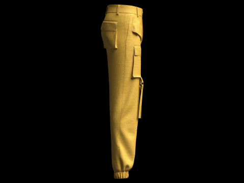 Mens Cargo Track Pant 3D Модель