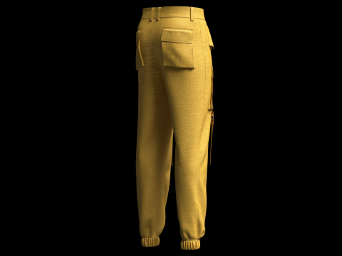 Mens Cargo Track Pant 3D Модель