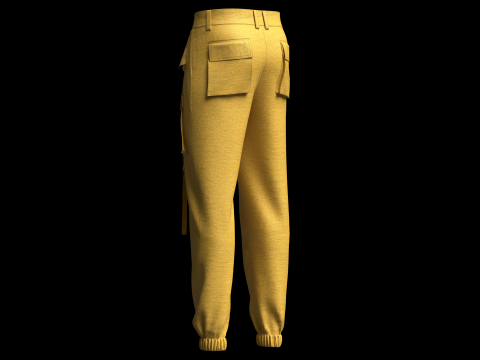 Mens Cargo Track Pant 3D Модель