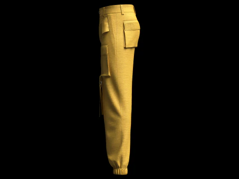 Mens Cargo Track Pant 3D Model