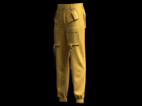 Mens Cargo Track Pant 3D Модель