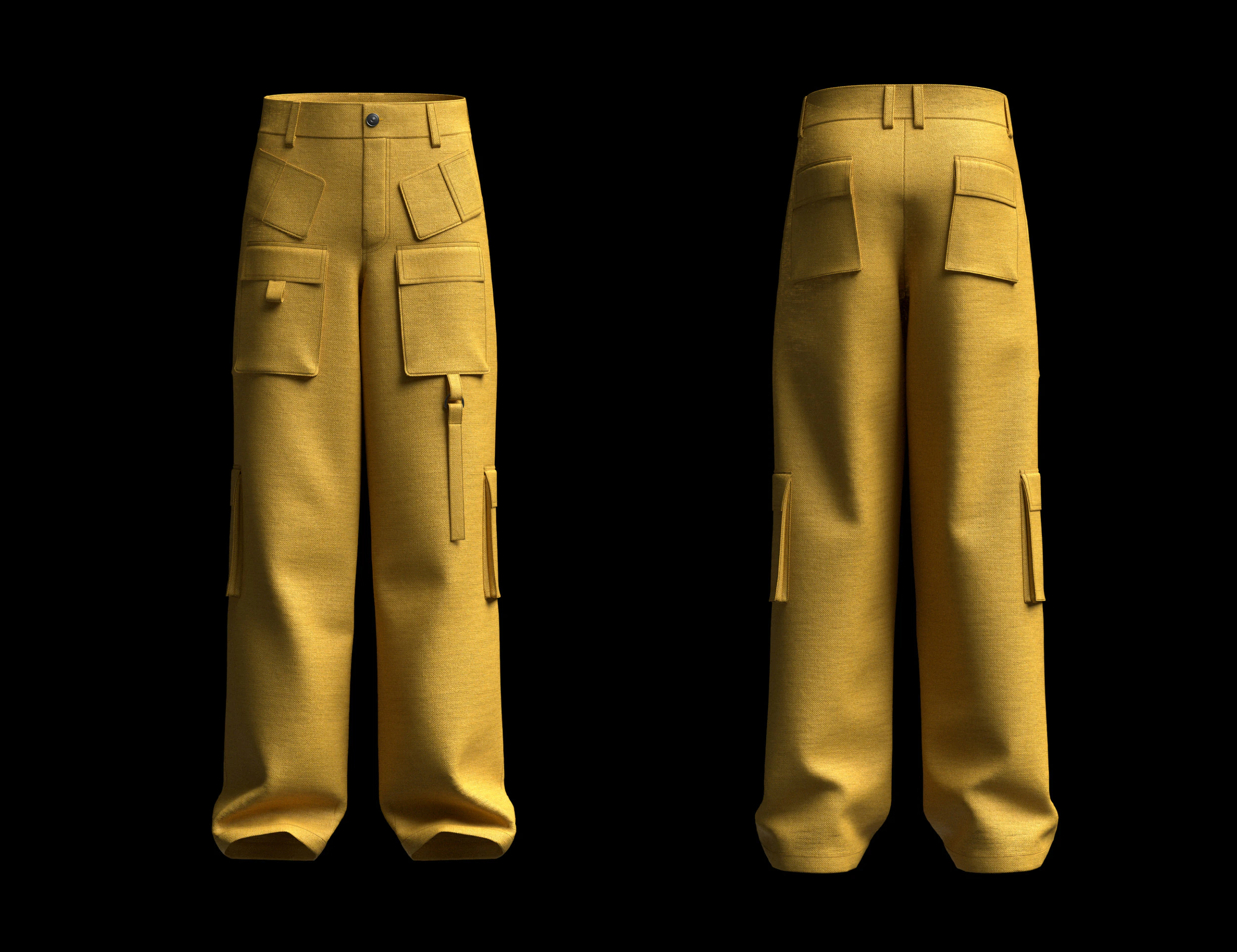 Cargo Track Pant 3D Model .c4d .max .obj .3ds .fbx .stl .blend 