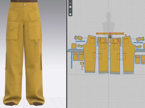 Cargo Track Pant 3D Model