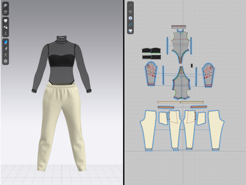 Womens Bodysuit Outfit 3D 모델