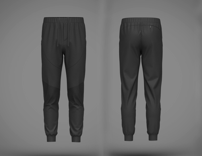 Mens Nylon Jogger Modelo 3D .c4d .max .obj .3ds .fbx .stl .blend
