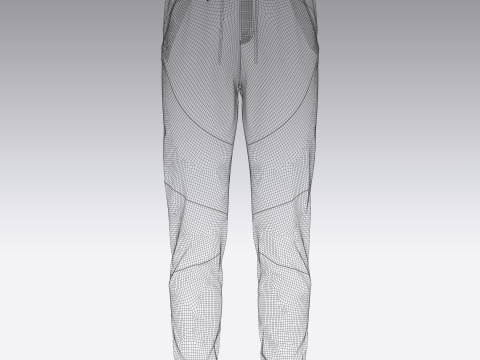 Mens Nylon Jogger Modelo 3D