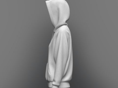 Women Raglan Sleeve Hoodie 3D Model