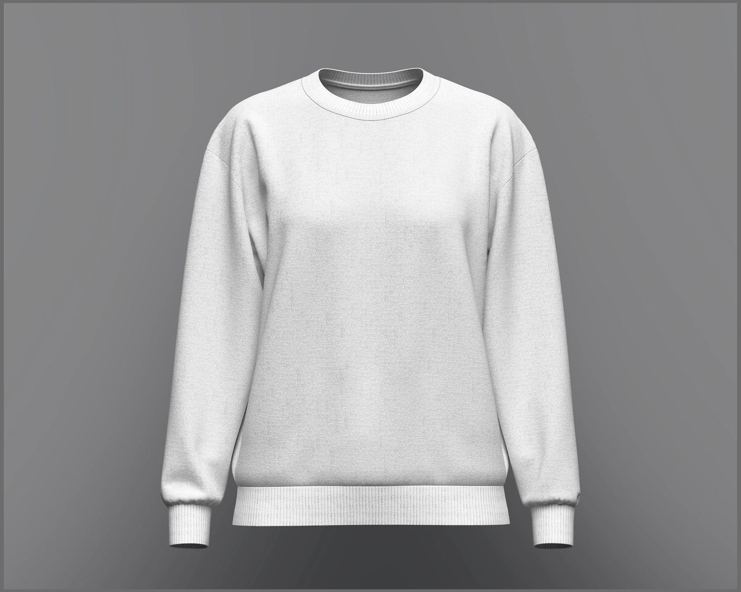 Womens Loose fit Sweatshirt 3D Model .c4d .max .obj .3ds .fbx .stl .blend 