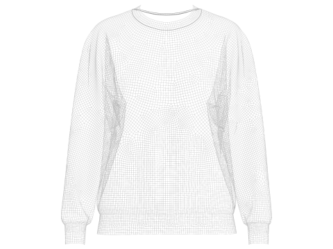 Womens Loose fit Sweatshirt 3D Model