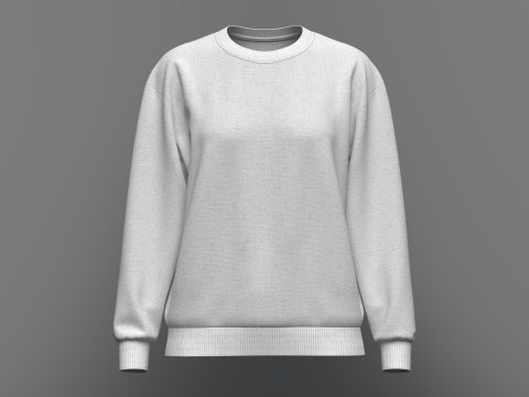 Womens Loose fit Sweatshirt 3D Model