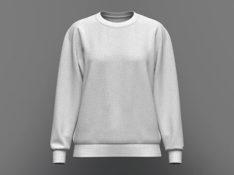 Womens Loose fit Sweatshirt 3D Model