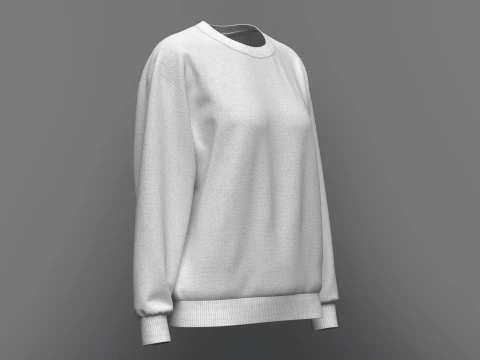 Womens Loose fit Sweatshirt 3D Model