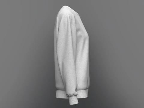 Womens Loose fit Sweatshirt 3D Model