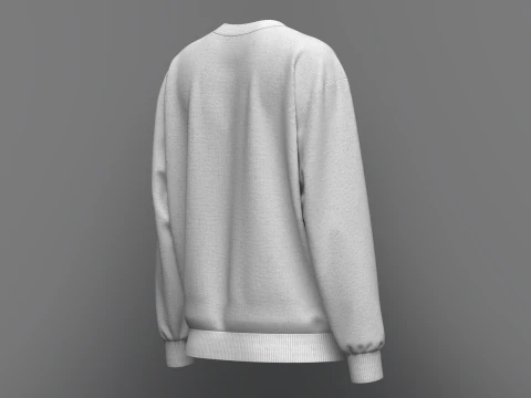 Womens Loose fit Sweatshirt 3D Model