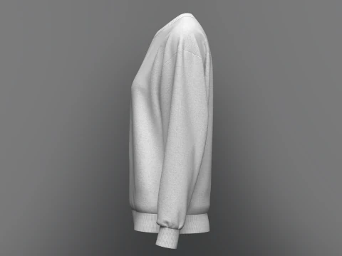 Womens Loose fit Sweatshirt 3D Model