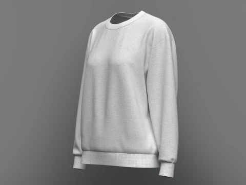 Womens Loose fit Sweatshirt 3D Model