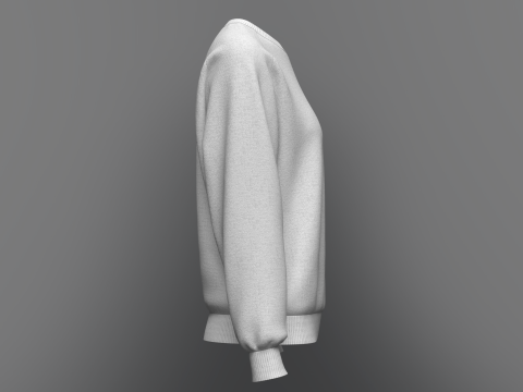 Womens Loose fit Raglan Sweatshirt 3D Model