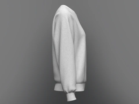 Womens Loose fit Raglan Sweatshirt 3D Model