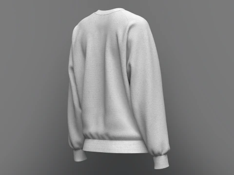 Womens Loose fit Raglan Sweatshirt 3D Model