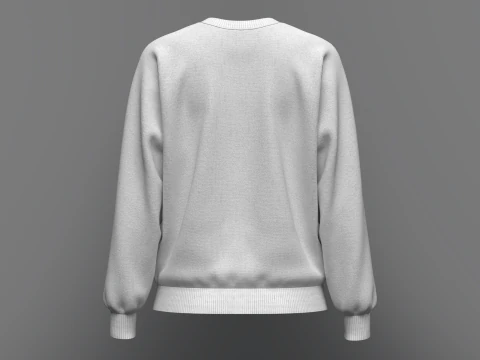 Womens Loose fit Raglan Sweatshirt 3D Model