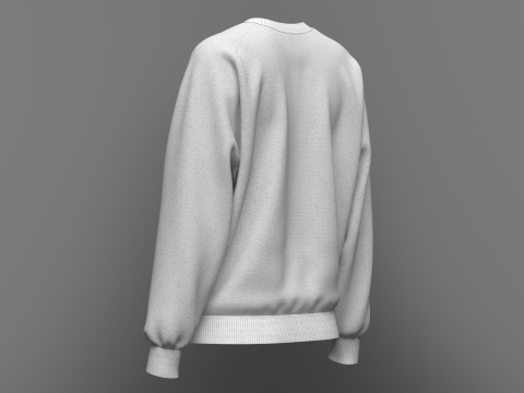 Womens Loose fit Raglan Sweatshirt 3D Model