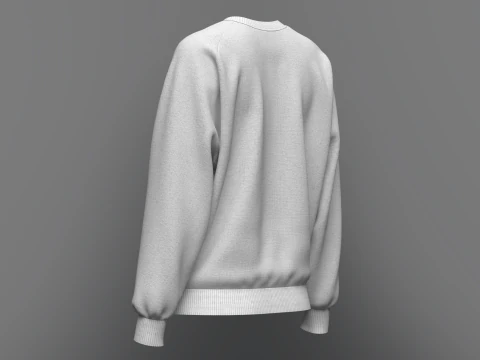 Womens Loose fit Raglan Sweatshirt 3D Model