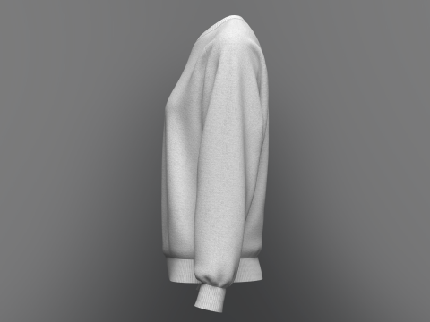 Womens Loose fit Raglan Sweatshirt 3D Model