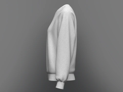 Womens Loose fit Raglan Sweatshirt 3D Model
