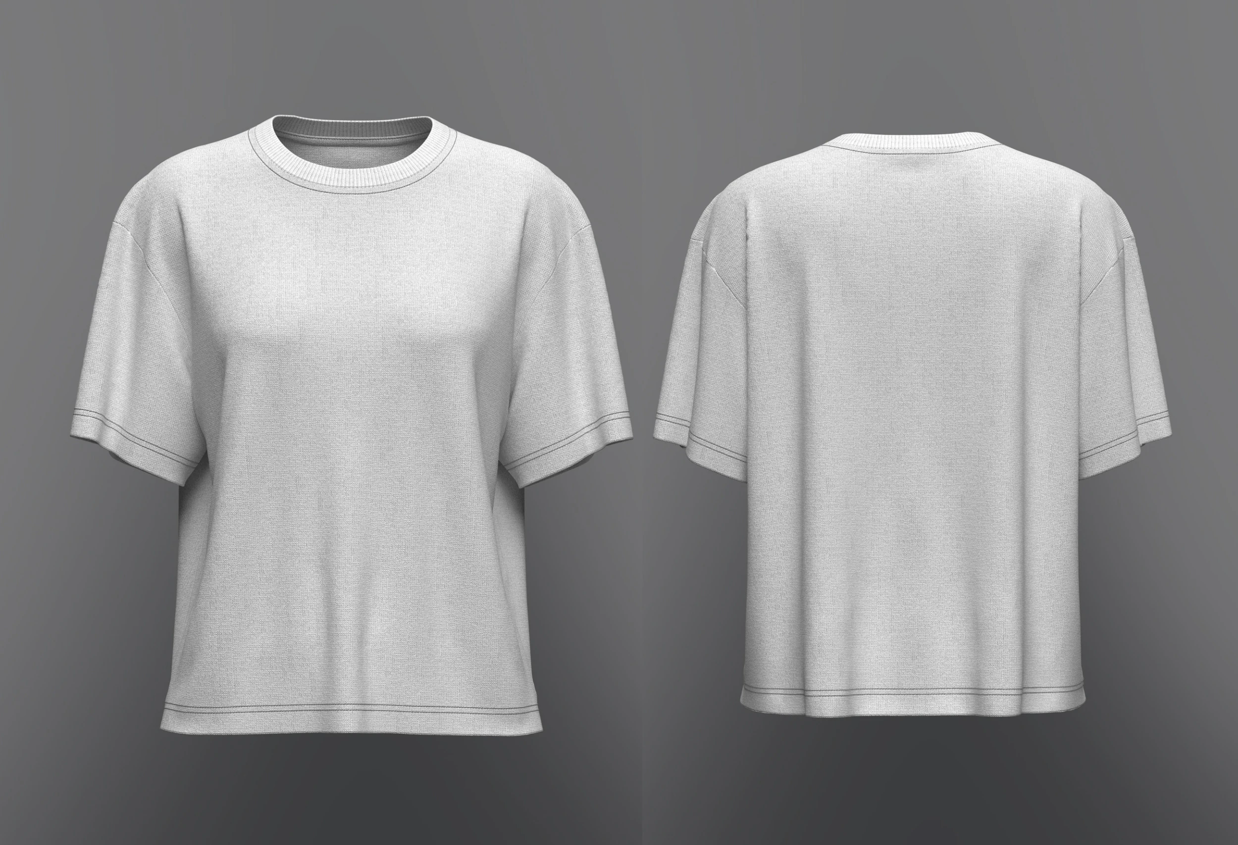 T-shirt ampia da donna a mezza manica Modello 3D .c4d .max .obj .3ds .fbx .stl .blend 