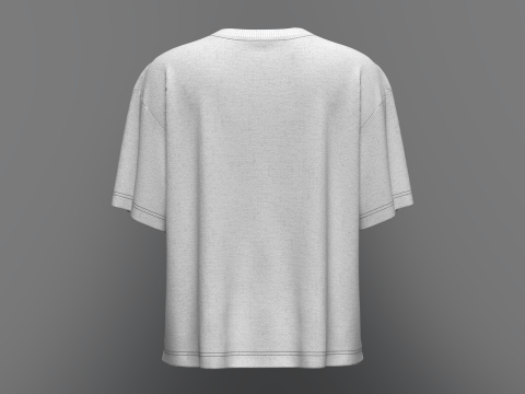 Women Half Sleeve Loose Fit T-Shirt 3D मॉडल