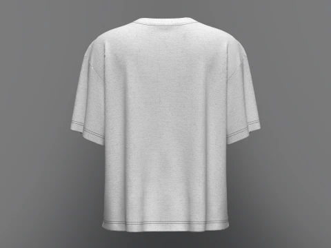 T-shirt ampia da donna a mezza manica Modello 3D
