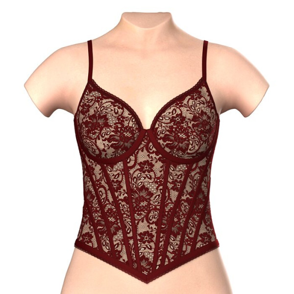 Lace Corset Modello 3D .c4d .max .obj .3ds .fbx .stl .blend