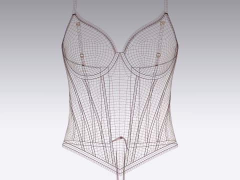 Lace Corset Modello 3D