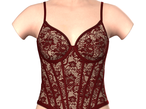 Lace Corset Modello 3D