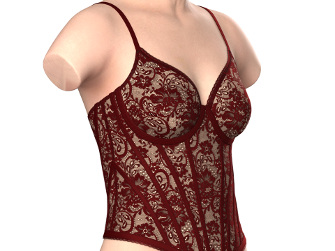Lace Corset Modello 3D