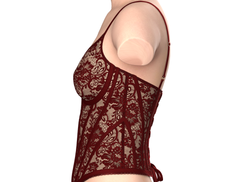 Lace Corset Modello 3D