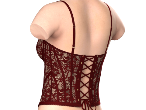 Lace Corset Modello 3D