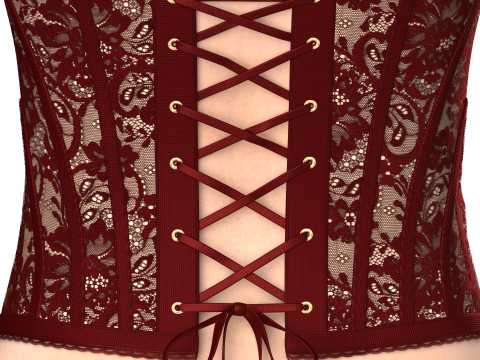 Lace Corset Modello 3D