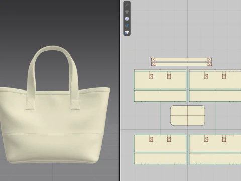 トートバッグ 3Dモデル