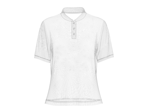 Women Regular Fit Half Sleeve Polo T-Shirt 3D Model