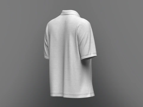 Women Regular Fit Half Sleeve Polo T-Shirt 3D Model