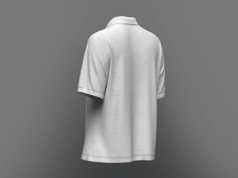Women Regular Fit Half Sleeve Polo T-Shirt 3D Model
