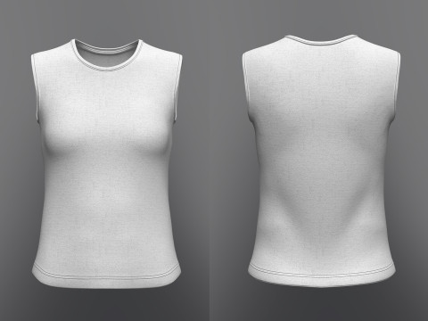 Women Sleeveless Top 3D 模型