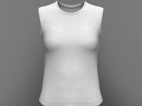 Women Sleeveless Top 3D Model