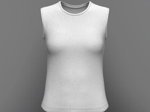 Women Sleeveless Top 3D Model