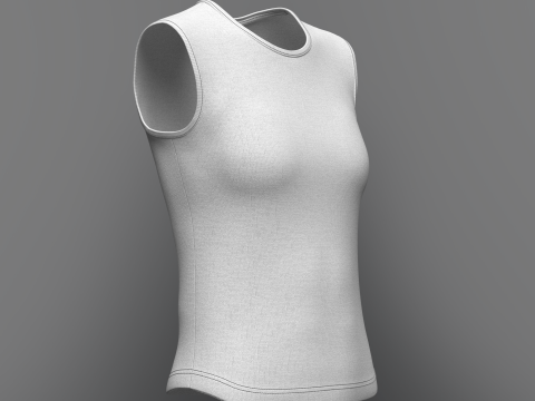 Women Sleeveless Top 3D Model