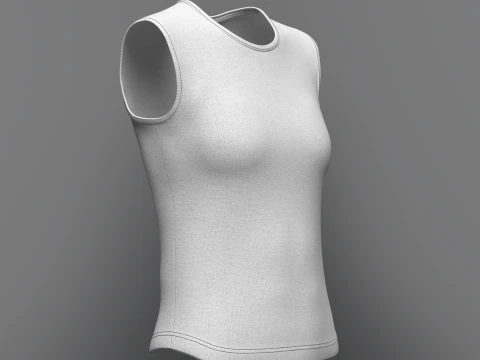 Women Sleeveless Top 3D Model