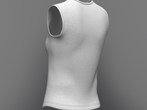 Women Sleeveless Top 3D Model