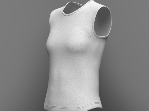 Women Sleeveless Top 3D Model